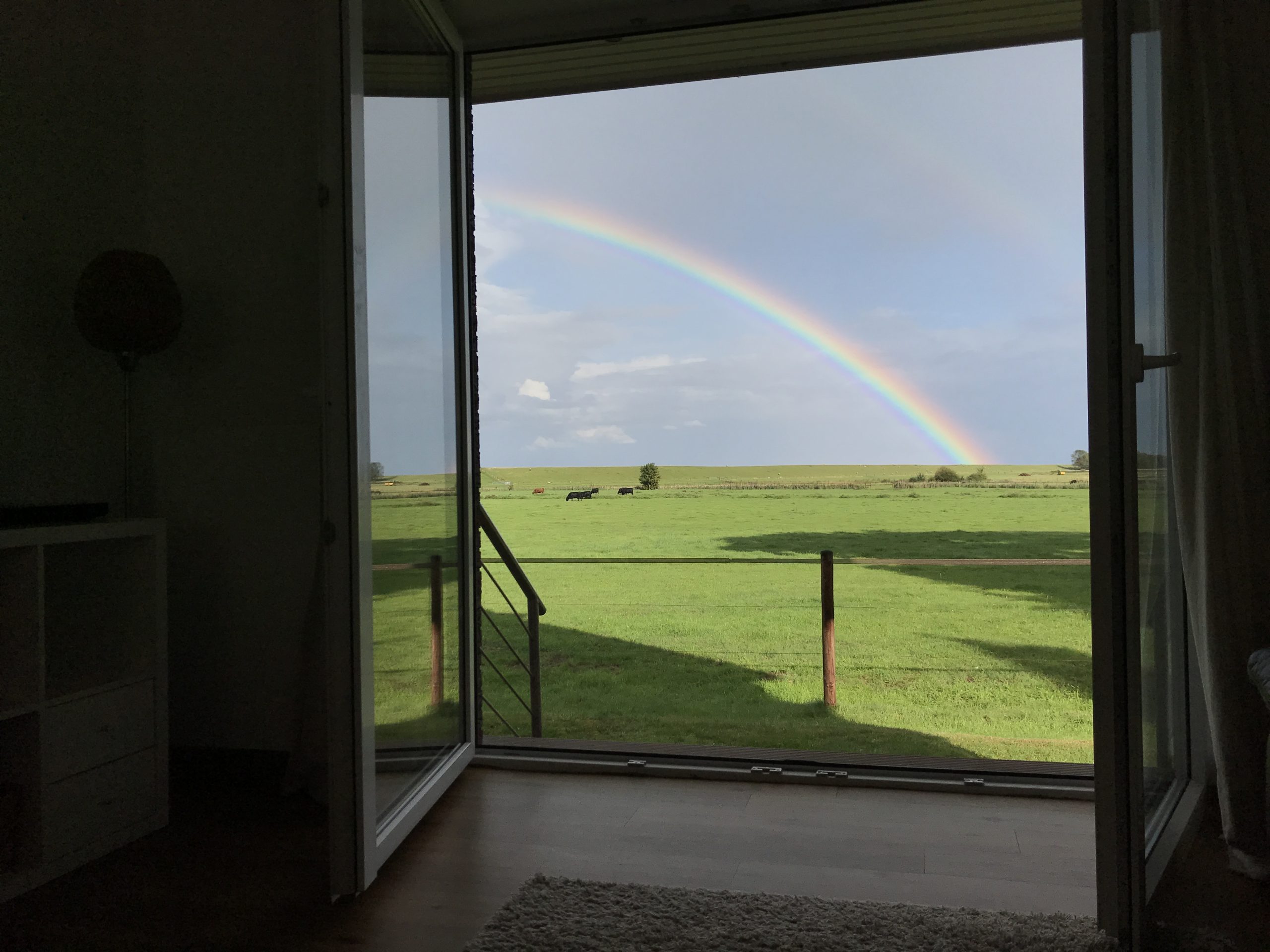 Ausblick mit Regenbogen: Emma-Arngast Dangast